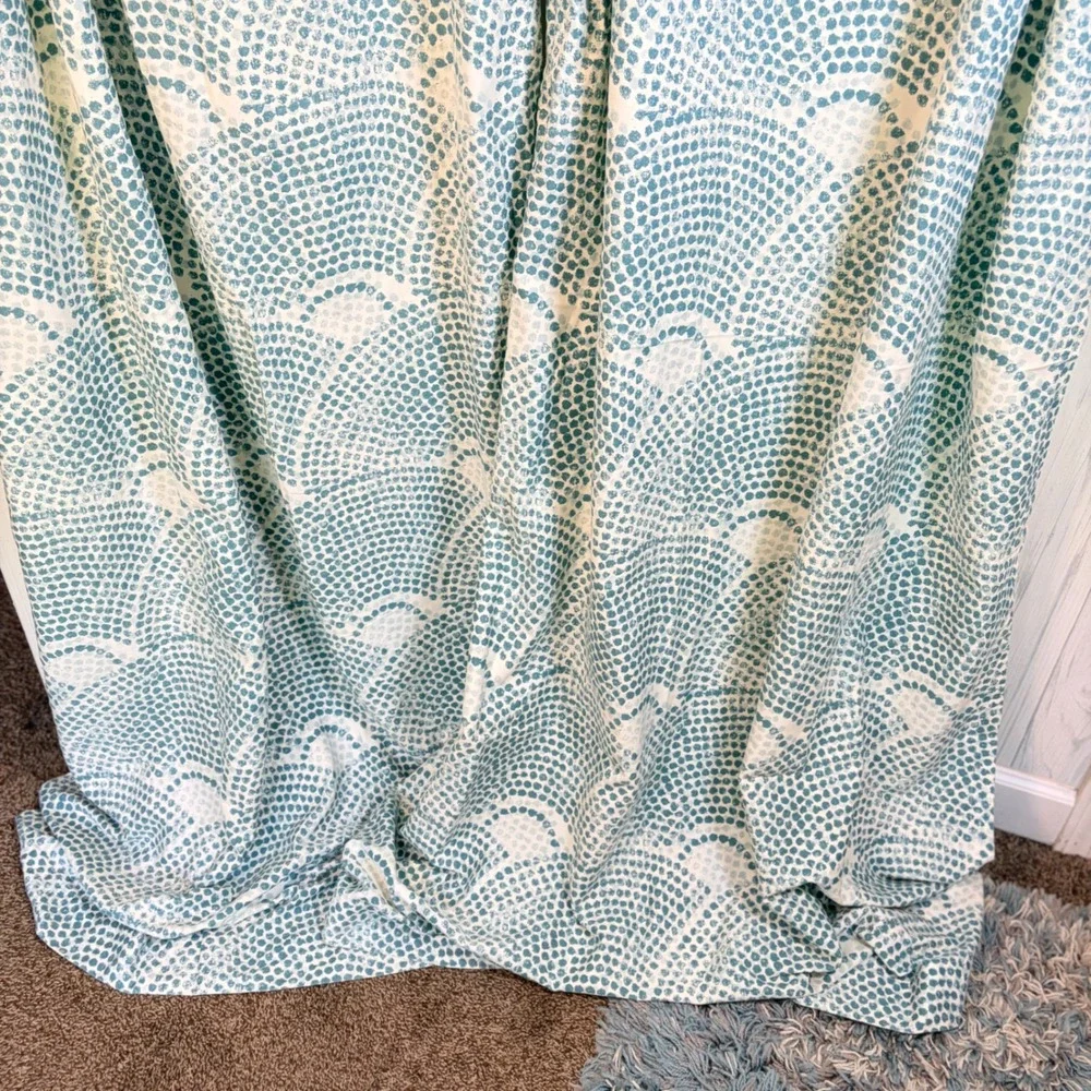 THRESHOLD 54x84 Deep Sage Green Print Cotton Blend Set of 2 Curtain Panels